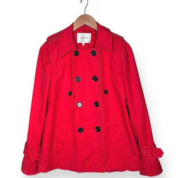 LK BENNETT LONDON Double Breasted Coat Jacket Regal Kate Middleton Pleated Red - Picture 9 of 16